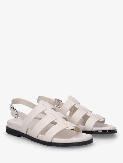 Nu-pieds style spartiates - Beige - 4