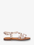 Nu-pieds à brides tressées en simili - Doré rose - 5