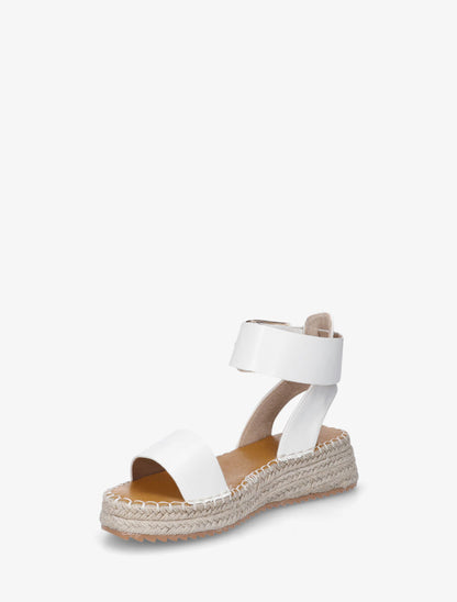 Sandales style espadrille à bride épaisse - Blanc - 3