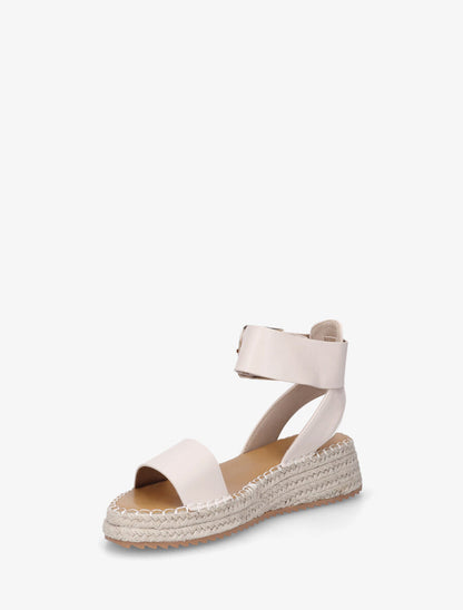 Sandales style espadrille à bride épaisse - Beige - 3