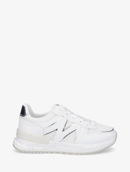Baskets en toile et simili - Blanc - 5