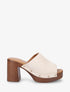 Mules à talon style sabot - Beige - 1