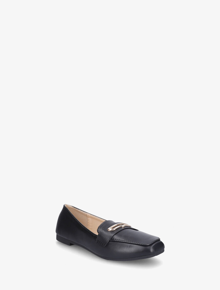 Mocassins à boucle fantaisie - Noir - 2