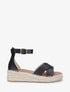 Sandales croisées style espadrille - Noir - 5