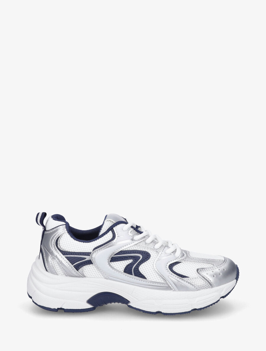 Running en tissu et simili - Marine - 1