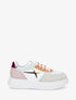 Sneakers à plateforme et détails colorés - Rose - 5