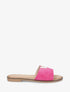 Claquettes en suédine bijou en V - Fuchsia - 5