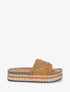 Claquettes macramé à semelle fantaisie - Camel - 5