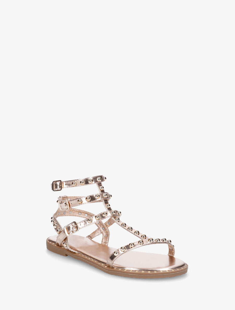 Spartiates en simili à clous - Rose gold - 2