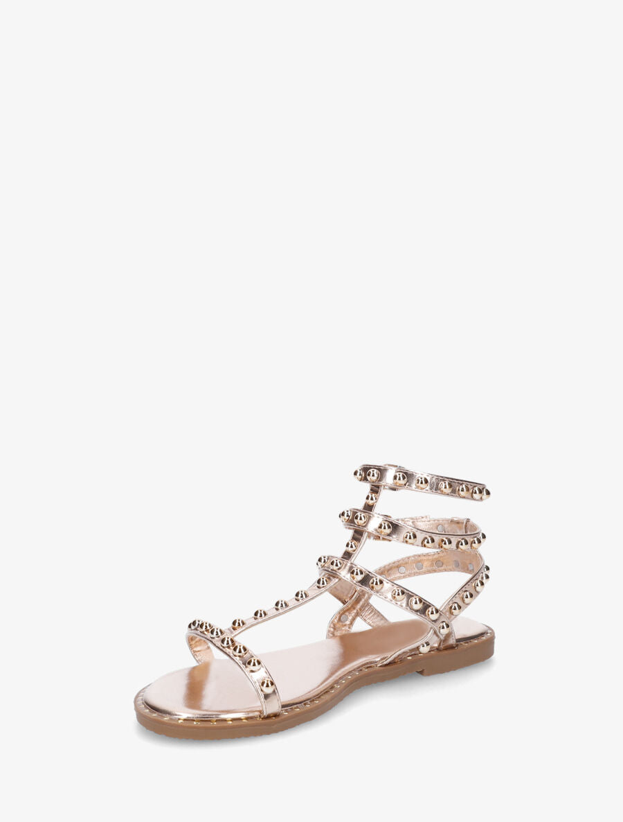 Spartiates en simili à clous - Rose gold - 3