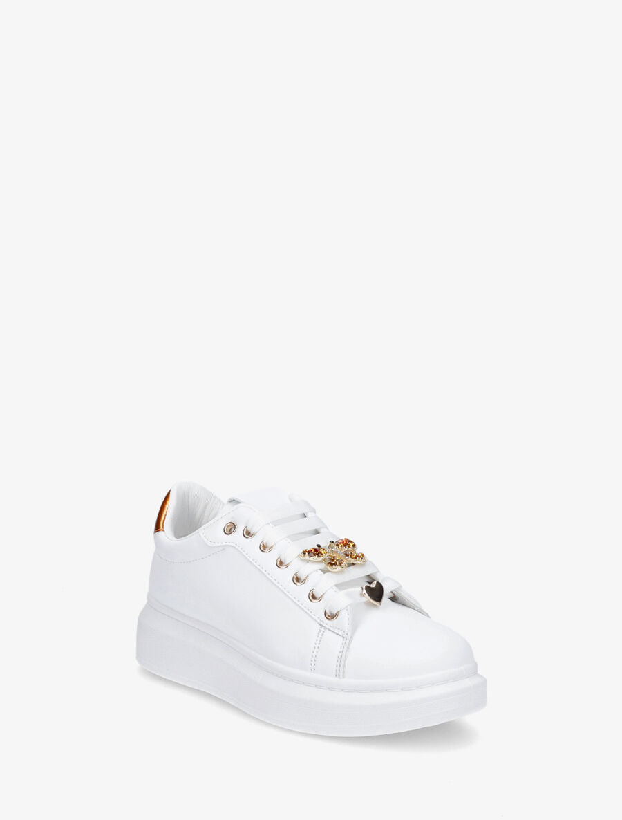 Sneakers à empiècement bijoux - Orange - 2