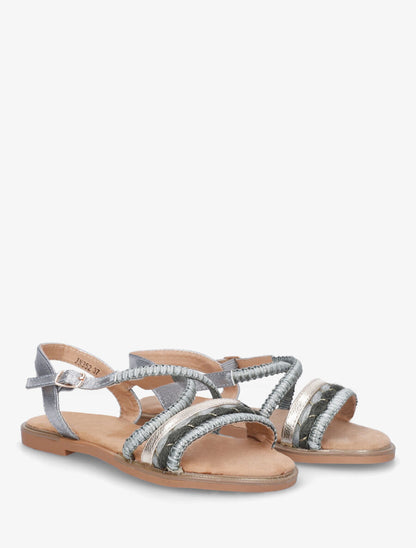Nu-pieds à brides fantaisies - Bleu pâle - 4