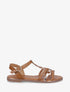 Nu-pieds irisés bride en T torsadée - Camel - 1