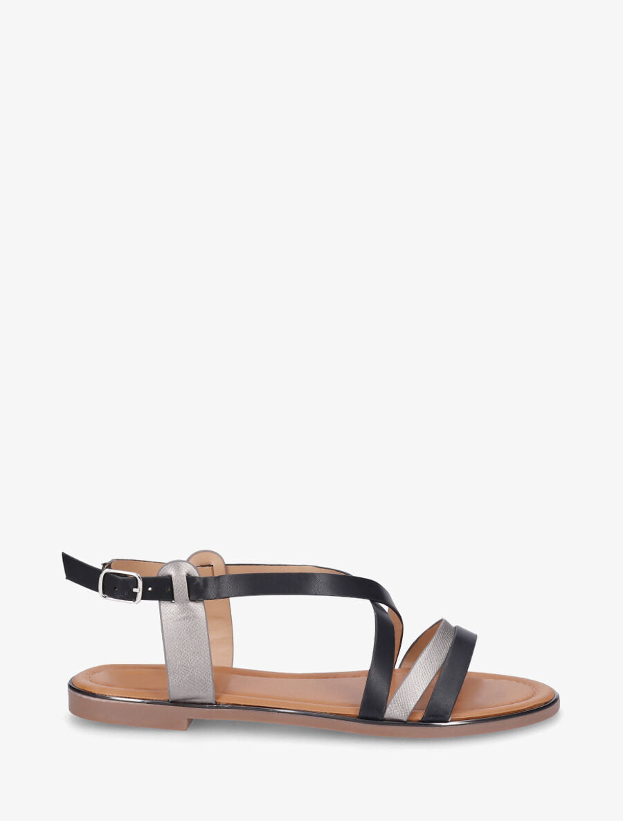 Nu-pieds croisés irisés - Noir - 1