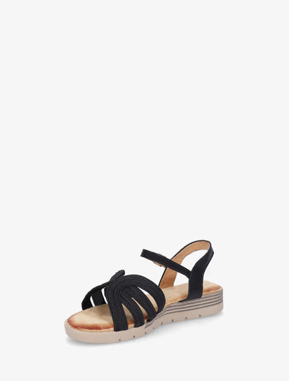 Nu-pieds irisés bride fantaisie - Noir - 3