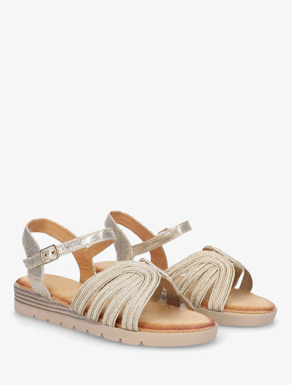 Nu-pieds irisés bride fantaisie - Or - 4