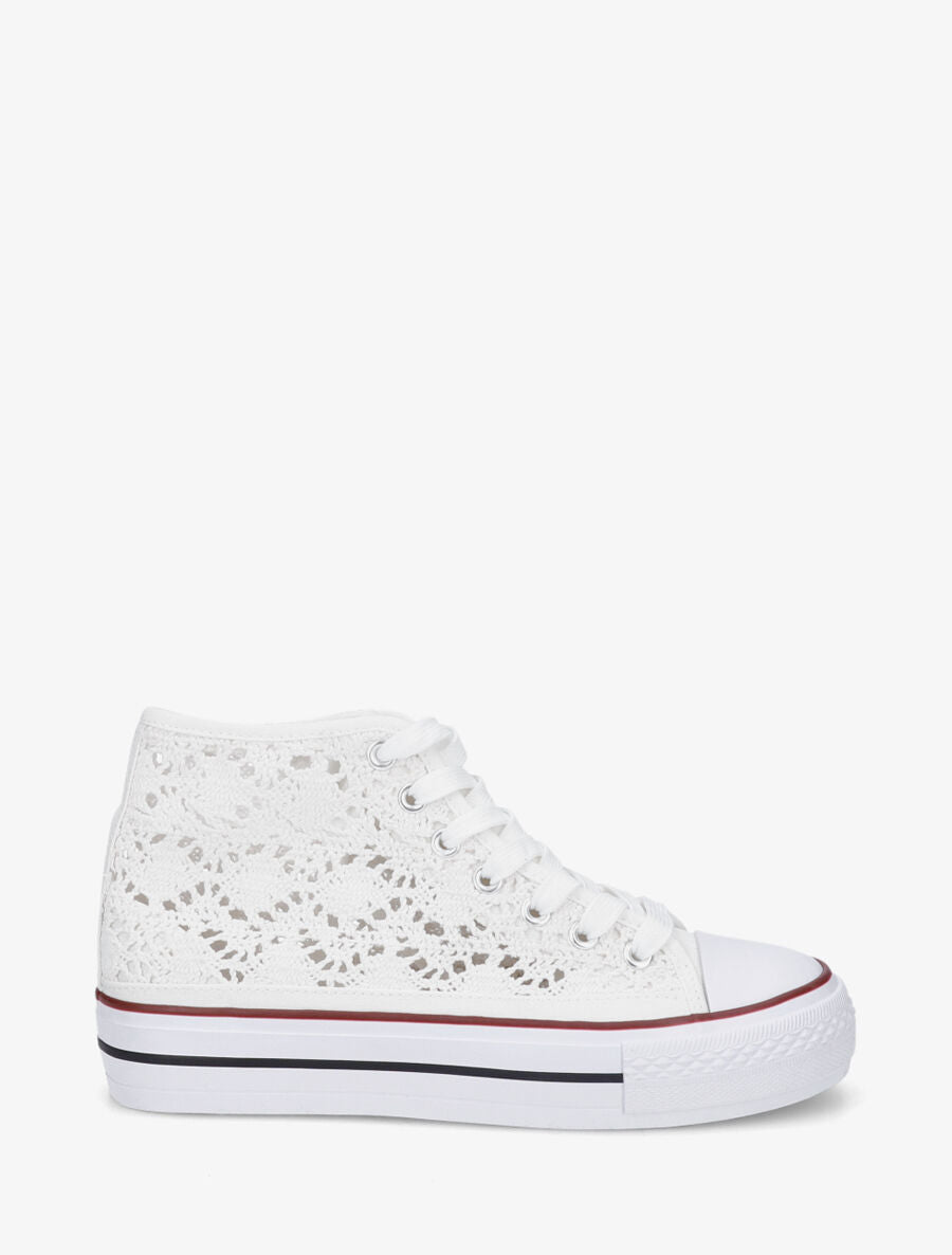 Tennis montante en crochet - Blanc - 1