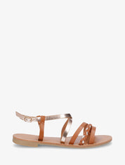 Nu-pieds multi bride et tresse - Camel - 5