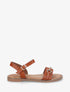Nu-pieds en simili à boucle fantaisie - Camel - 5