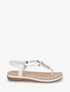 Nu-pieds à cheville élastiquée et bijoux - Blanc - 5