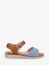 Nu-pieds basiques bi-matière - Bleu denim - 1