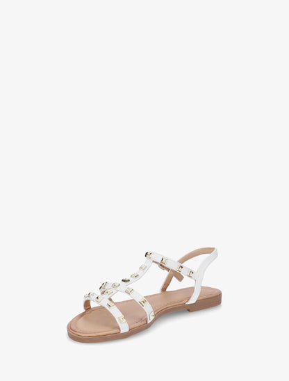 Nu-pieds plats cloutés - Blanc - 3