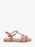 Nu-pieds plats cloutés - Camel - 1