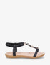 Nu-pieds à empiècement bijoux - Noir - 1