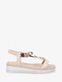 Nu-pieds bride en T à bijoux - Beige - 1