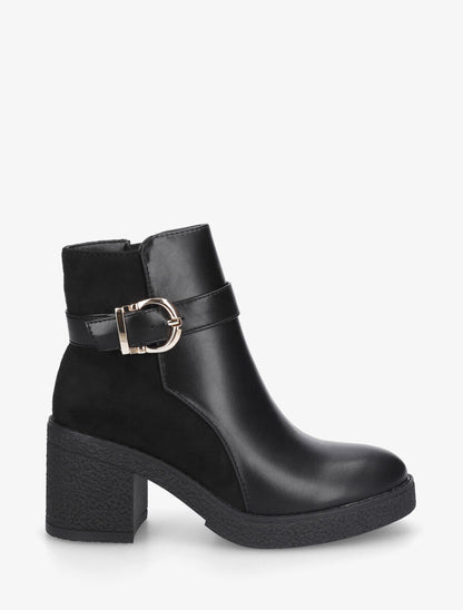 Bottines bi-matière - Noir - 1