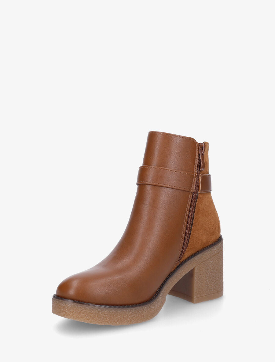 Bottines bi-matière - Camel - 3