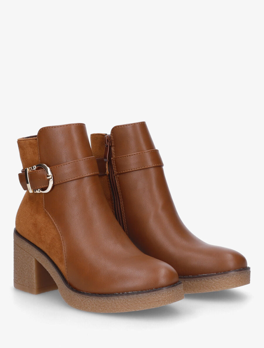Bottines bi-matière - Camel - 4