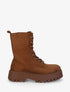 Bottines en suédine style rangers - Camel - 1