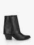 Bottines en simili à revers - Noir - 5