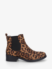 Bottines élastiquées en suédine - Camel - 5