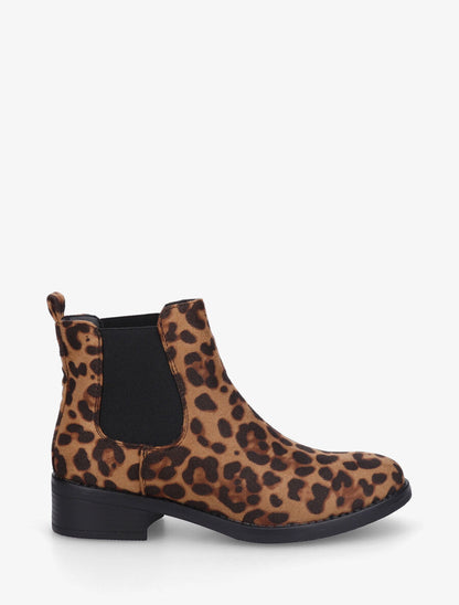 Bottines élastiquées en suédine - Camel - 5