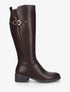 Bottes en simili à ceinturon - Marron - 1