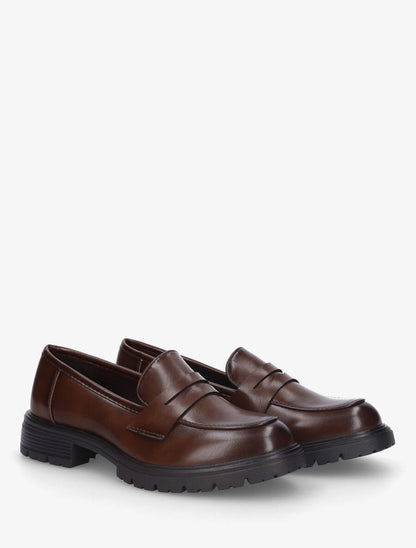 Mocassins classiques en simili - Marron - 4