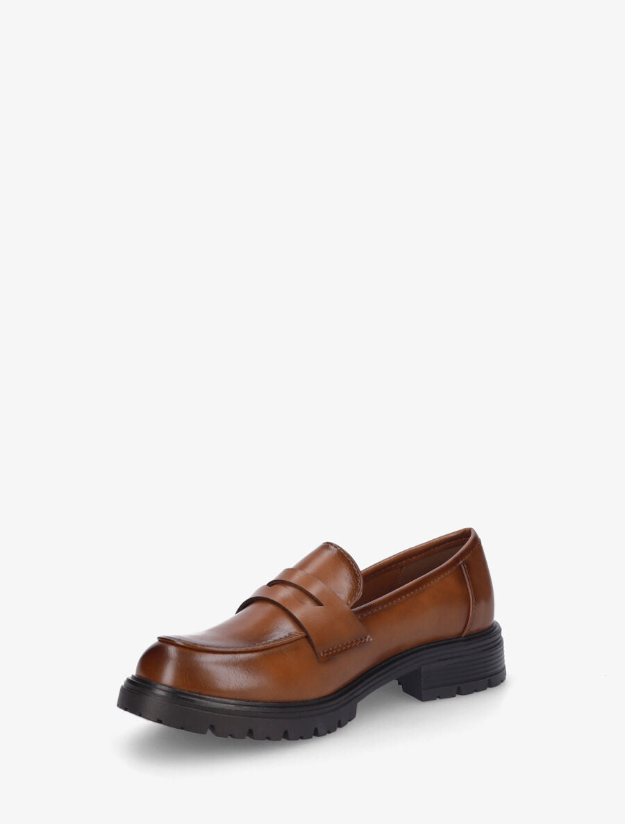 Mocassins classiques en simili - Camel - 3