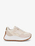 Baskets bimatière à semelle épaisse - Beige - 5