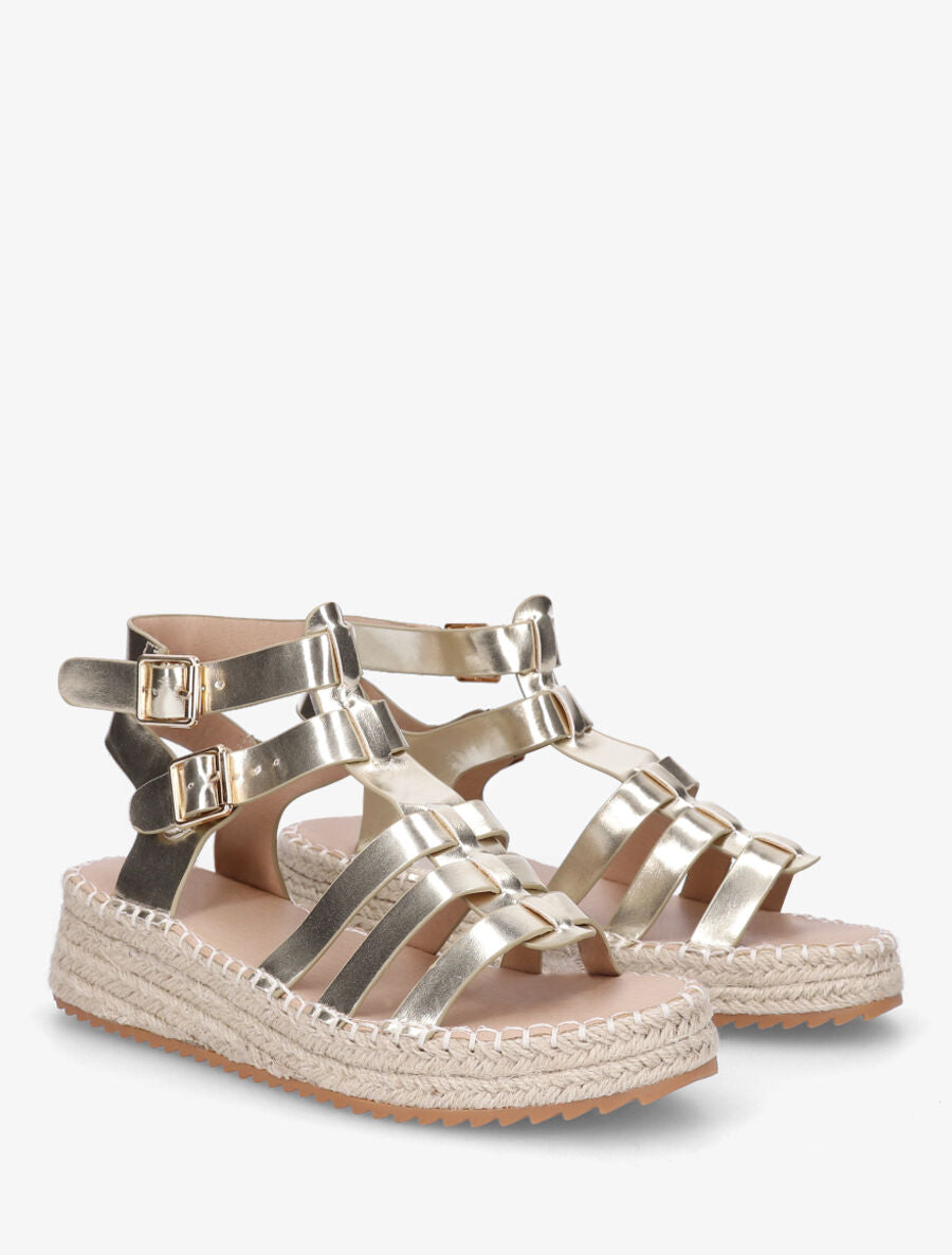 Sandales style spartiates - Or - 4
