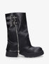 Bottines en simili effet pantalon - Noir - 5