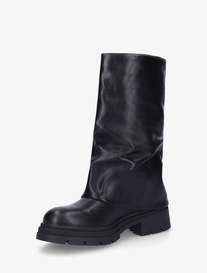 Bottines en simili effet pantalon - Noir - 3