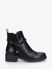 Bottines unies bi-matière - Noir - 5