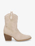 Bottines santiags à talon bottier - Beige - 5