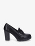 Mocassins à talon bloc - Noir - 1