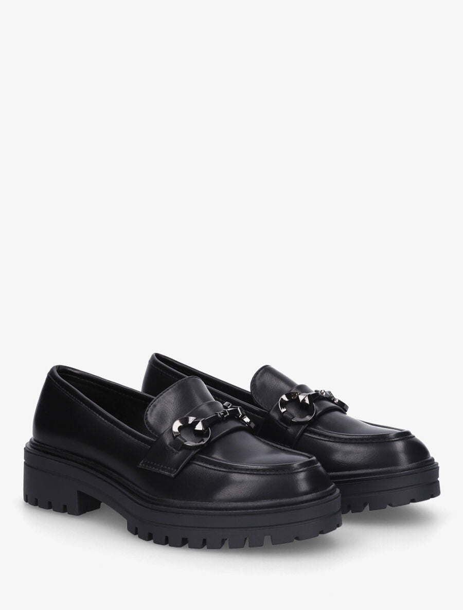 Mocassins à brides stylisées - Noir - 4
