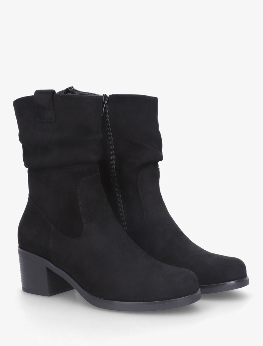 Bottines en suédine classique - Noir - 4