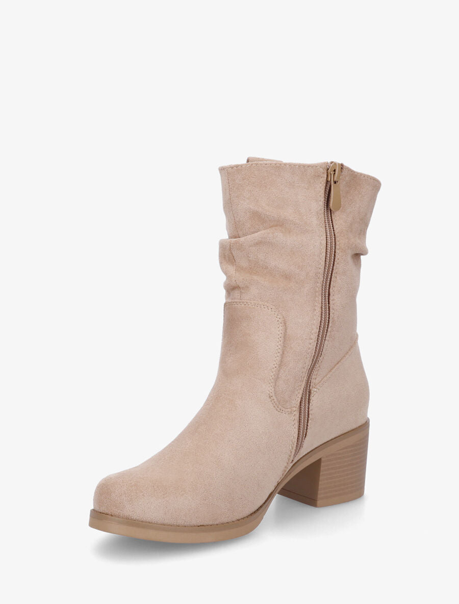 Bottines en suédine classique - Taupe - 3
