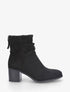 Bottines en suédine effet plissé - Noir - 5